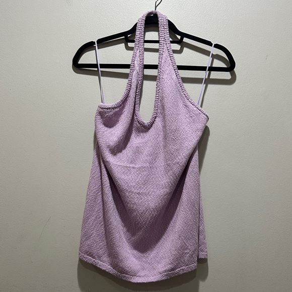 Free People Lavender V-Neck Knit Tank & Shorts Loungewear Set - Picture 3 of 11